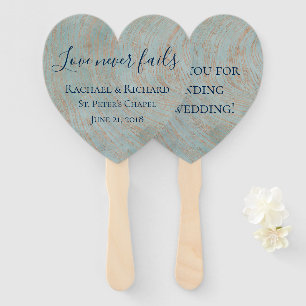 Love Never Fails Wedding Thank You Souvenir Hand Fan