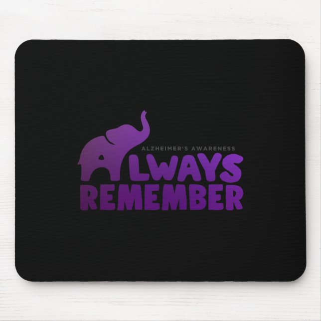 Love Never Forgets Alzheimer Elephant 2 Mouse Pad (Front)