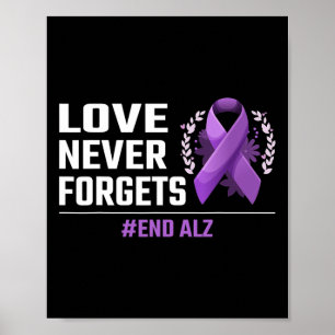 Love Never Forgets Heimer Purple Ribbon Heimerheim Poster