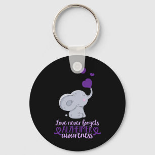 Love Never Forgets Heimerheimer Awareness End Heim Keychain