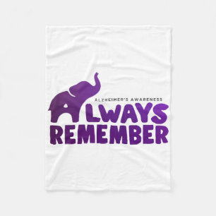 Love Never Forgets Heimerheimer Elephant Fleece Blanket