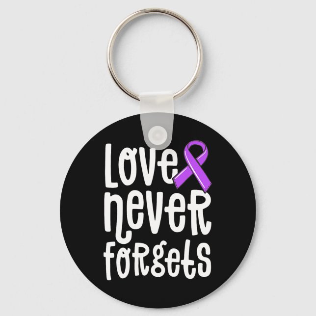 Love Never Forgets Memories Problem Heimerheimer S Keychain (Front)