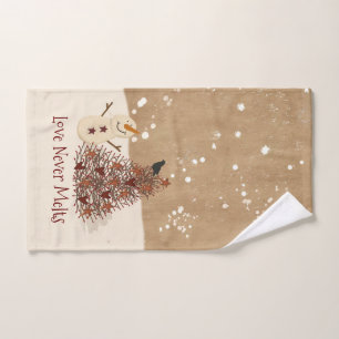 Love Never Melts Snowman Towel Set