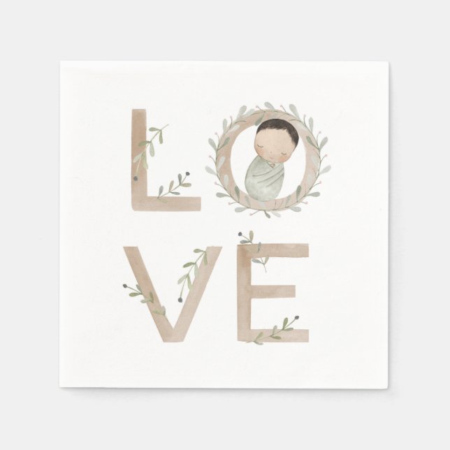 Love |  New Baby Napkin (Front)