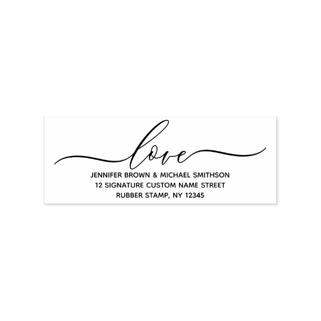 Love new home address rubber stamp (Imprint)