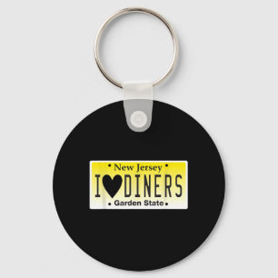 Love New Jersey Diners Classic Americana Jersey Keychain