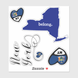 Love New York, Feuille de Stickers Die Cut