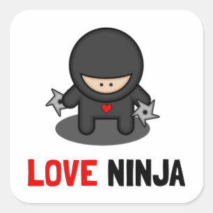 Love Ninja Square Sticker