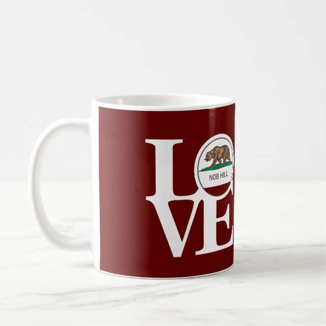 LOVE Nob Hill 11oz Mug Red (Gauche)