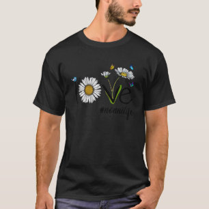 Love Nonni Life Daisy Butterfly Mothers Day Birthd T-Shirt