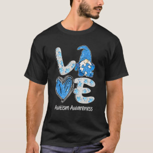 Love Nordic Gnome Puzzle Cute Autism Awareness Mon T-Shirt