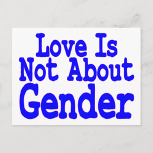 Love Not About Gender Postcard