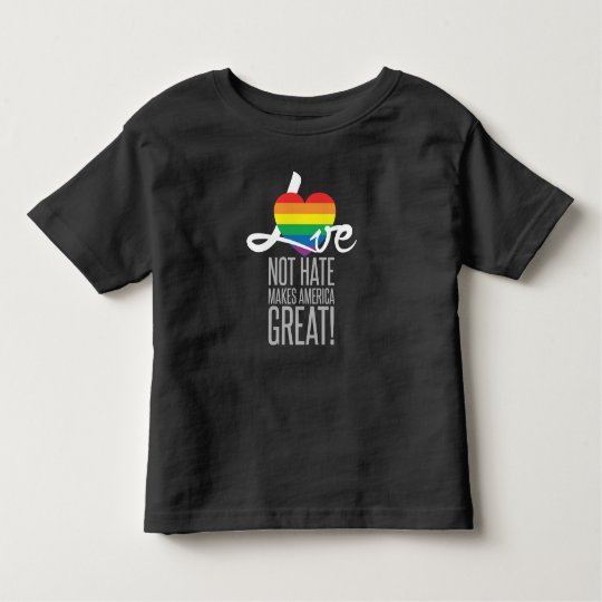 Love Not Hate (Rainbow) Toddler Dark Jersey Tee
