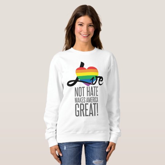 Love Not Hate (Rainbow) Women's Basic Sweatshirt