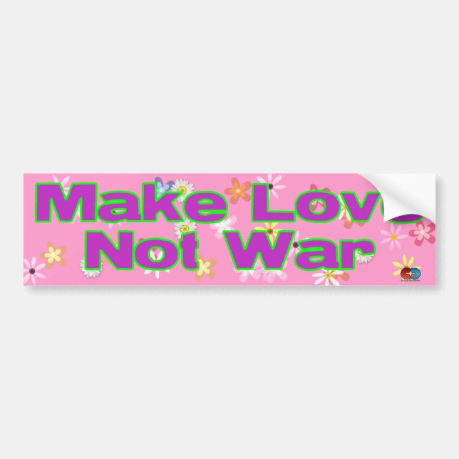 Love Not War Bumper Sticker (Front)