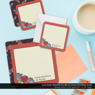 Love Note: Doodles for Music Lovers Red Card