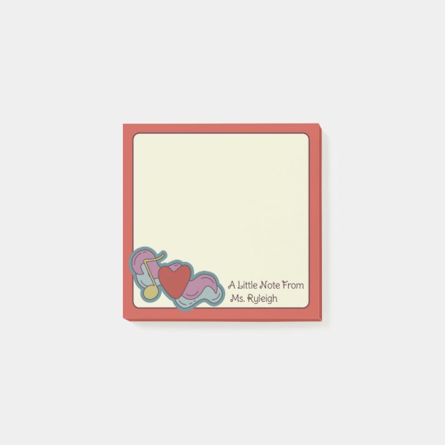 Love Note: Doodles for Music Lovers Red Post-it Notes (Front)