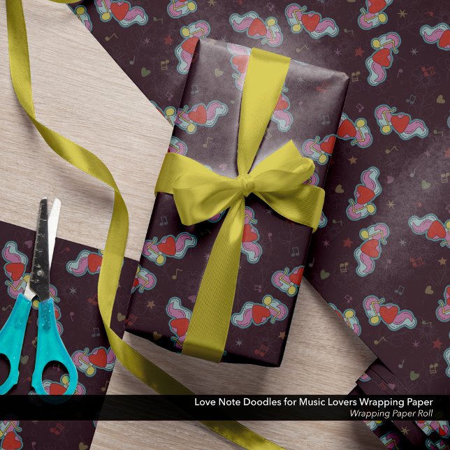 Love Note Doodles for Music Lovers Wrapping Paper (Love Note: Doodles for Music Lovers Wrapping Paper Roll)
