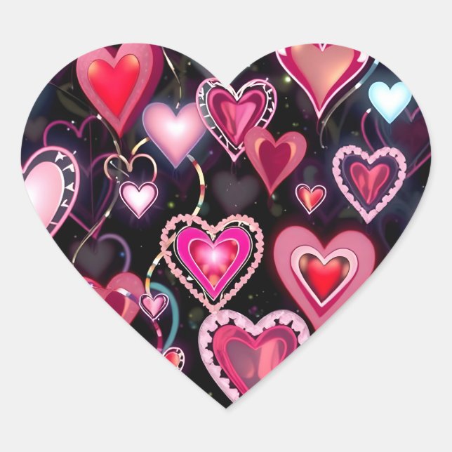 Love Note Heart Sticker (Front)