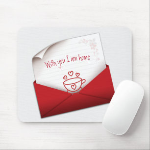 Love Note in Red Envelope  Mouse Pad