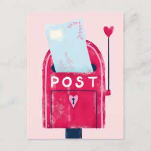 Love Note Postbox Postcard