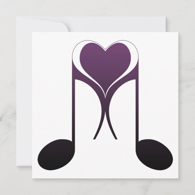 love notes : 8th note invitation (Front)
