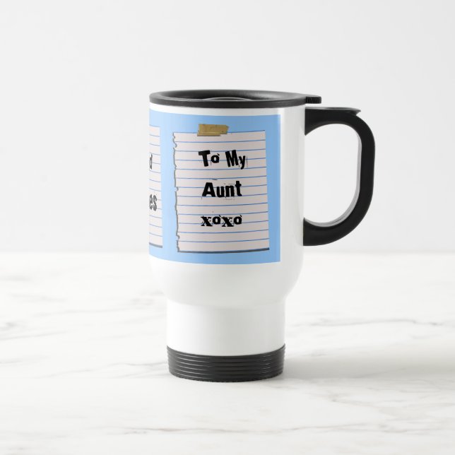 Love Notes For My Aunt Travel Mug (Right)