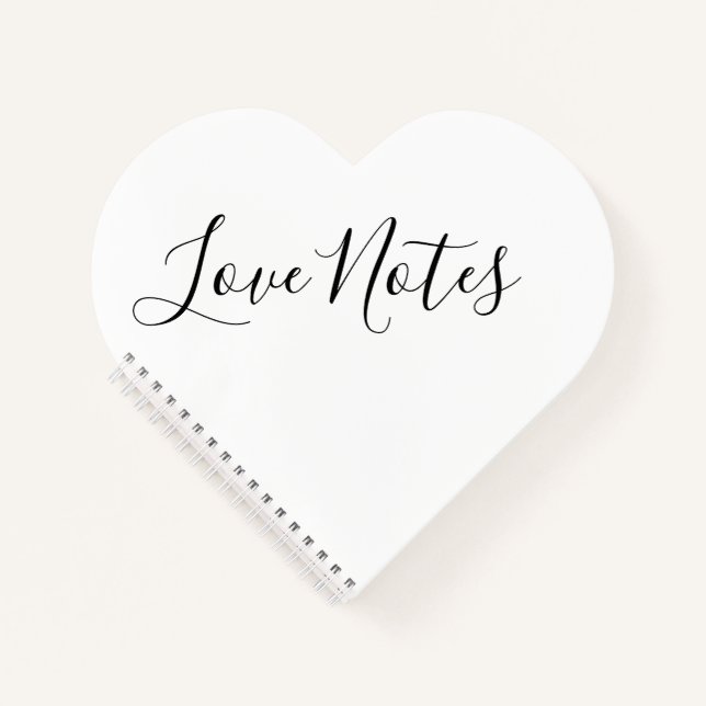 Love Notes Heart Shaped Notebook (Front)