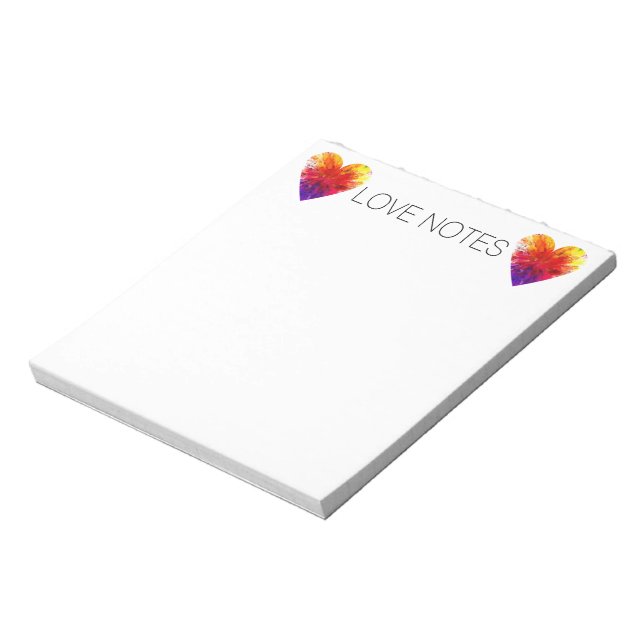 Love Notes Rainbow Notepad (Rotated)