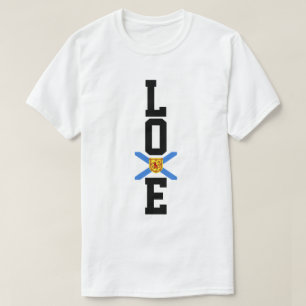 Love Nova Scotia proud N.S. flag T shirt