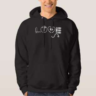 Love Nurse Cute Nurse ER Nurse RN Nurse CNA Nurse Hoodie