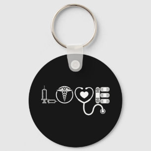 Love Nurse Cute Nurse ER Nurse RN Nurse CNA Nurse  Keychain