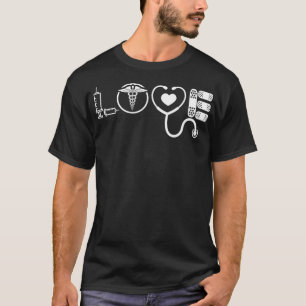 Love Nurse Cute Nurse ER Nurse RN Nurse CNA Nurse T-Shirt