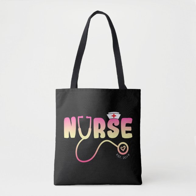 Love Nurse Funny According to Jean Watson "Caring  Tote Bag (Front)