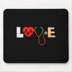 Love Nurse Funny Cute Novelty Graphic Idea Gift Va Mouse Pad