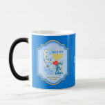 Love Nurse Jewish Life Happy Hanukkah  Magic Mug<br><div class="desc">Select this magic cup and the beautiful print will appear when your drink is poured in. Personalize this cup with the name of the recipient what a great gift. The design highlights themes of love and light while celebrating Hanukkah and honouring Jewish nurses. It features a menorah as the letter...</div>