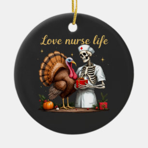 Love Nurse Life Celebrate Your Passion for Nursing Ceramic Ornament