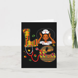 Love Nurse Nursing Black Girl Magic Juneteenth Bla Card