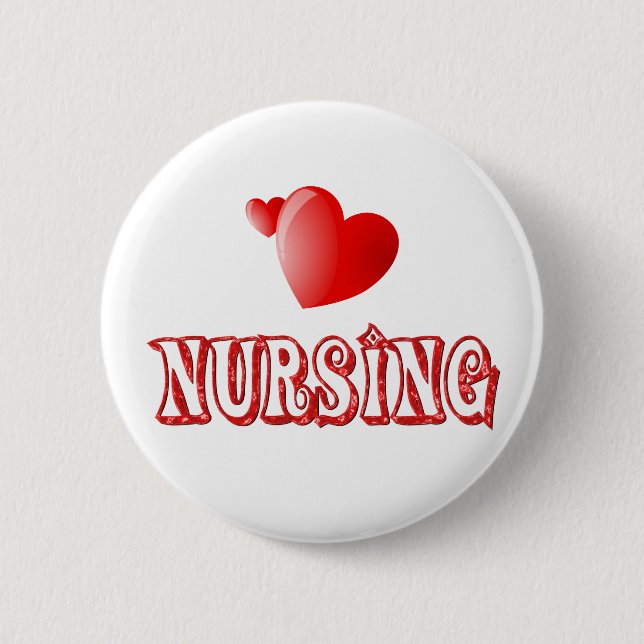 Love Nursing 2 Inch Round Button (Front)