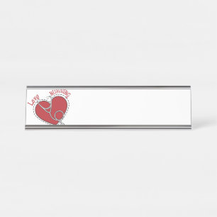 Love Nursing Desk Name Plate