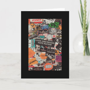 Love obstbrand hate racism poster card
