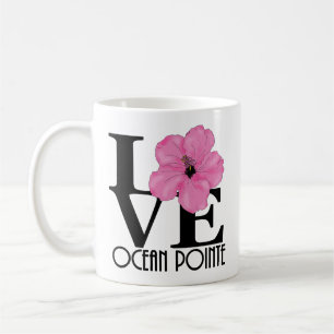 LOVE Ocean Pointe Hawaii Pink Hibiscus 11oz Coffee Mug