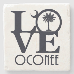 LOVE Oconee SC Stone Coaster