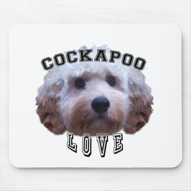 Love of Cockapoo dogs Mouse Pad (Front)