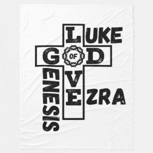 Love Of God Biblical Crossword Fleece Blanket