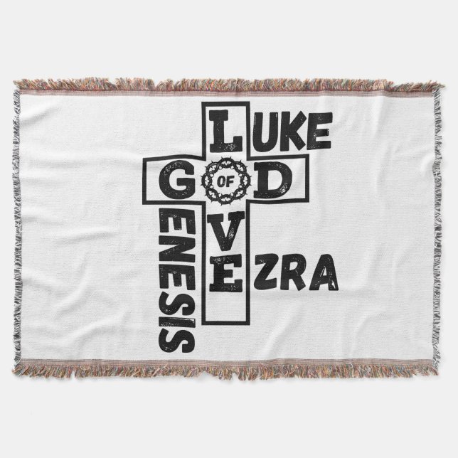 Love Of God Biblical Crossword Throw Blanket (Front)