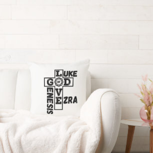 Love Of God Biblical Crossword Throw Pillow