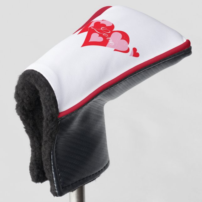 Love of Hearts Golf Putter Covers by Janz (3/4 Front)
