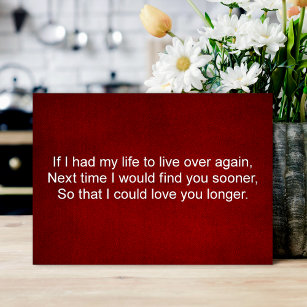 Love of My Life Valentine's Day Love Quote Card