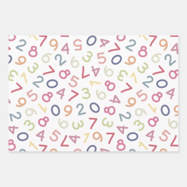 LOVE OF NUMBERS WRAPPING PAPER SHEET (Front)